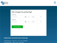 Tablet Screenshot of gardermoenparkering.no